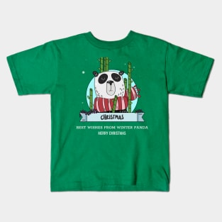 Christmas Panda Kids T-Shirt